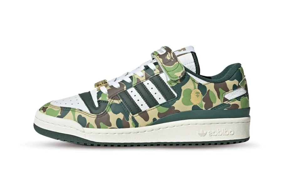 ADIDAS FORUM LOW 84 X BAPE 'GREEN CAMO'  30TH ANNIVERSARY