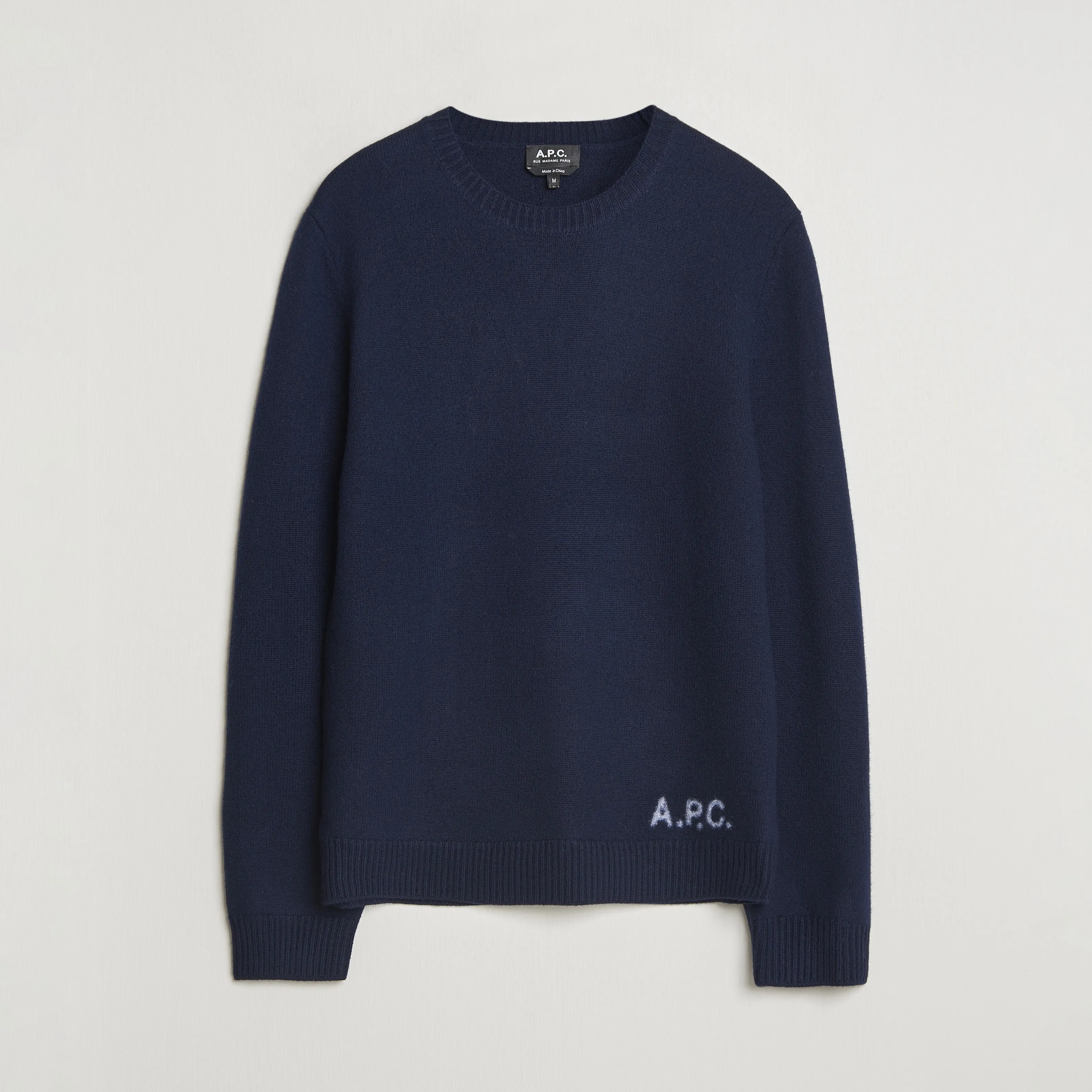A.P.C. Edward Merino Wool Sweater Dark Navy
