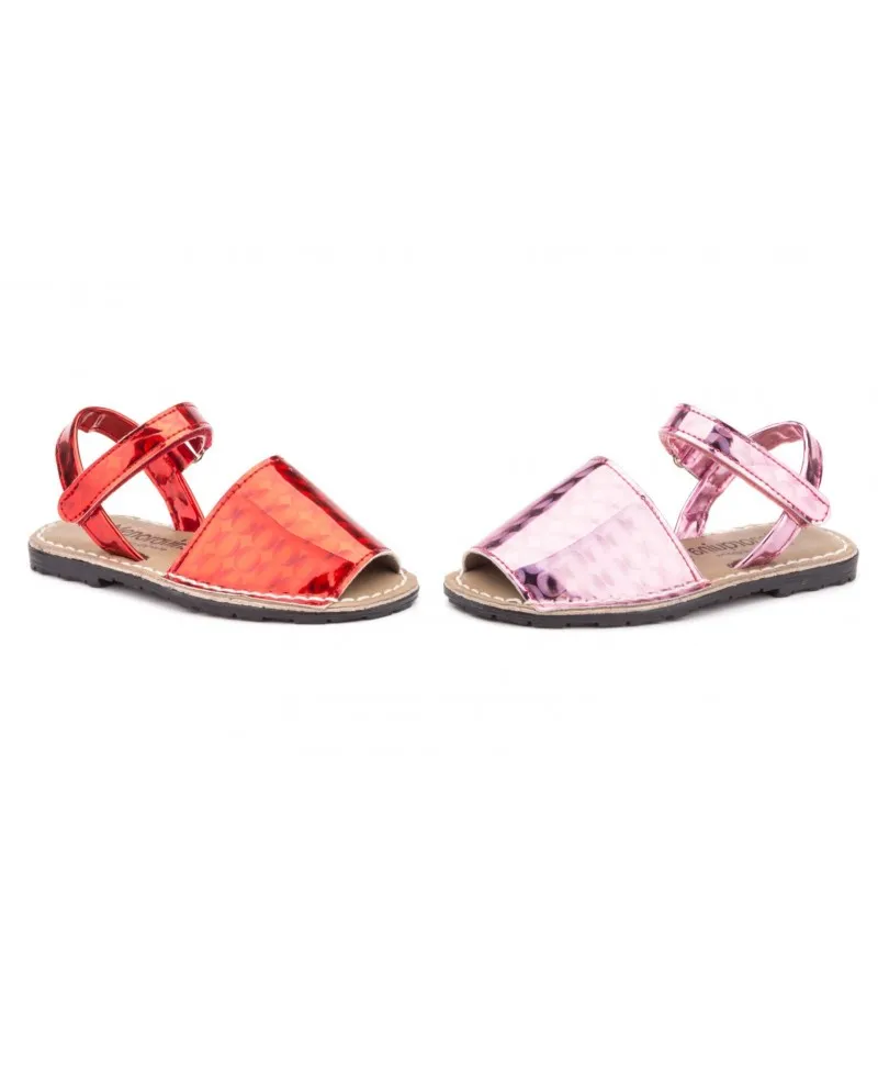 Avarca Menorquinas Niñas Velcro Acolchada
