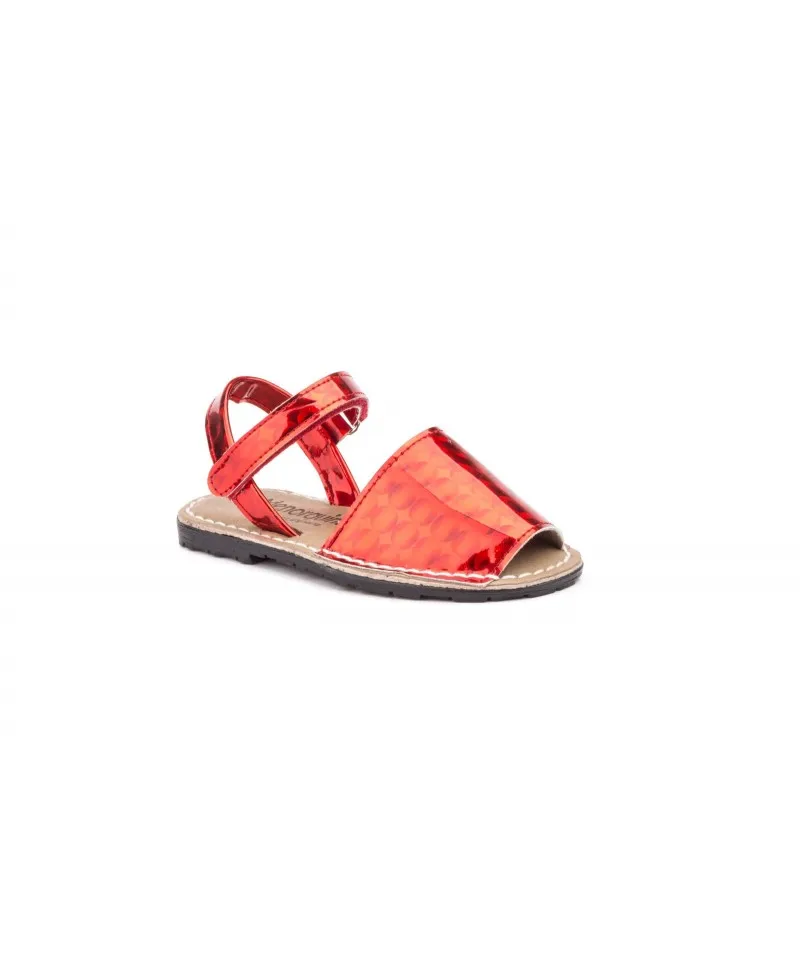 Avarca Menorquinas Niñas Velcro Acolchada
