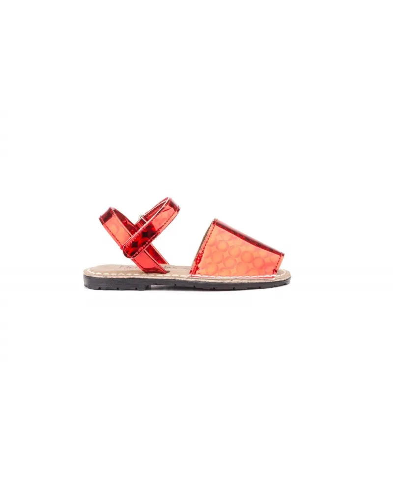 Avarca Menorquinas Niñas Velcro Acolchada