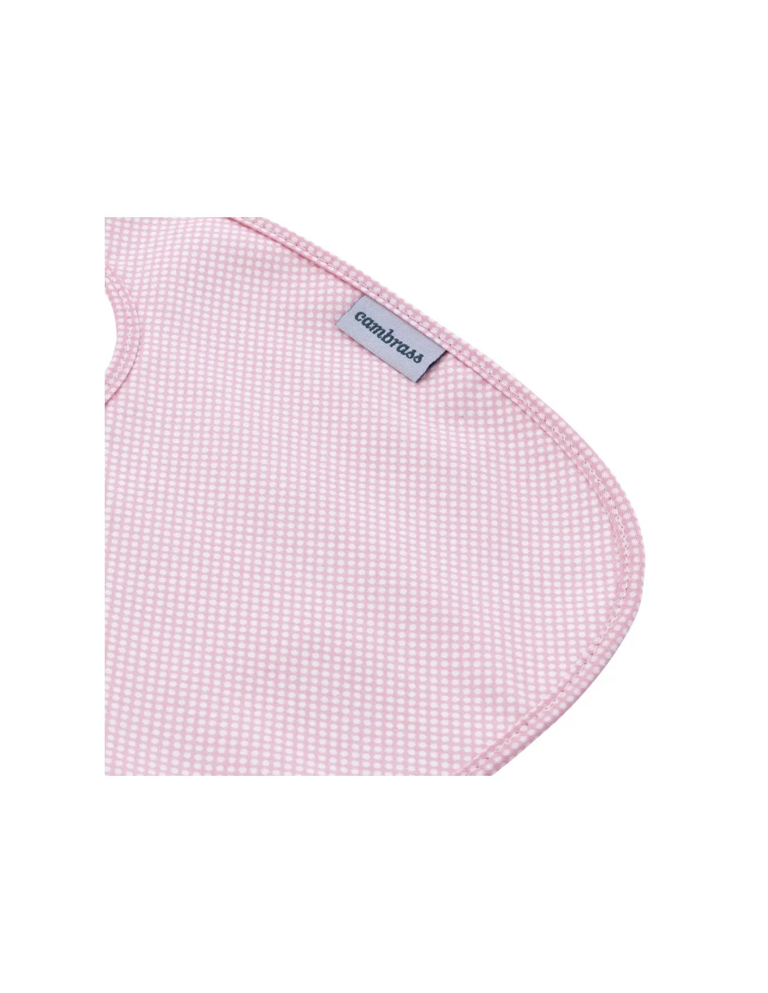 Babero cuadrado velcro Essentia rosa de Cambrass