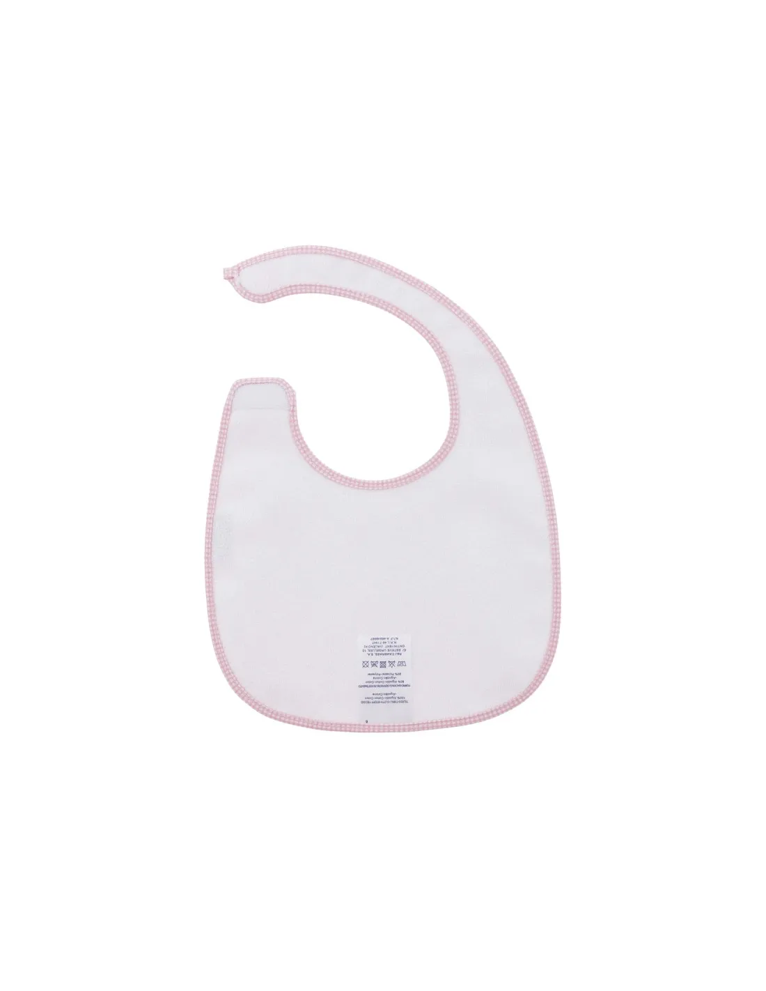 Babero cuadrado velcro Essentia rosa de Cambrass