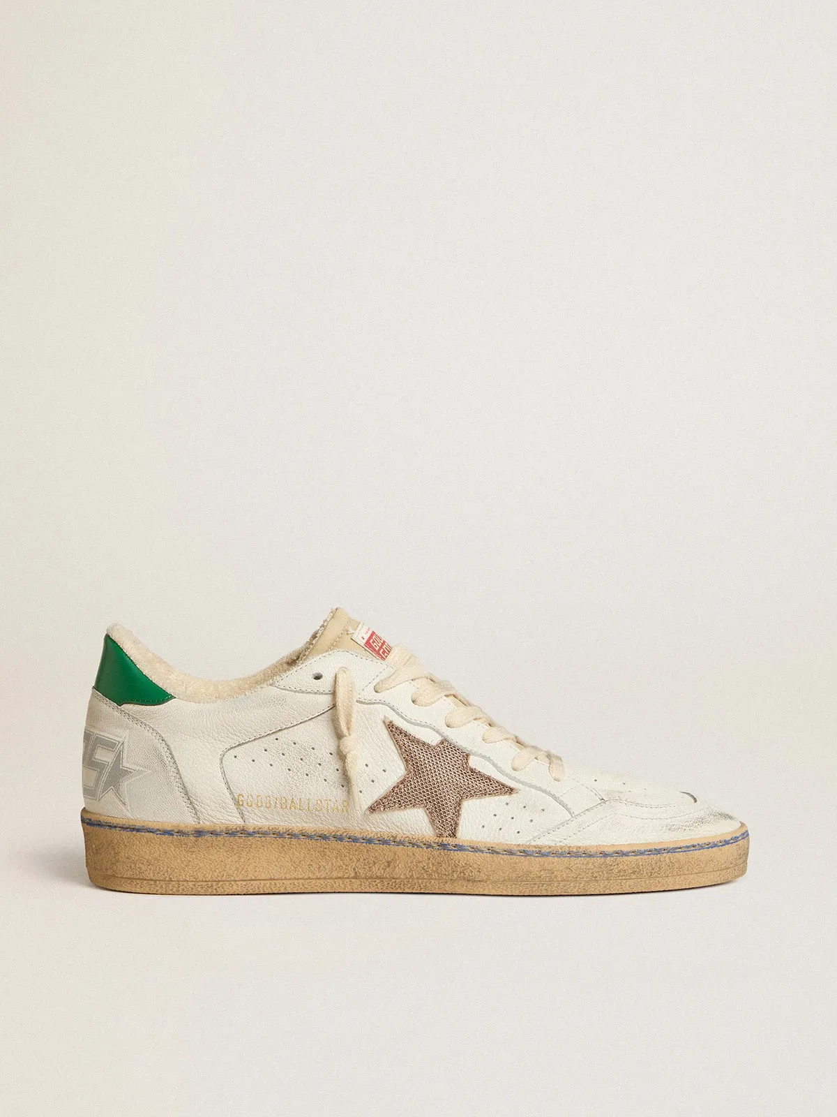 Ball Star LTD con estrella de malla arena y refuerzo del talón de piel verde