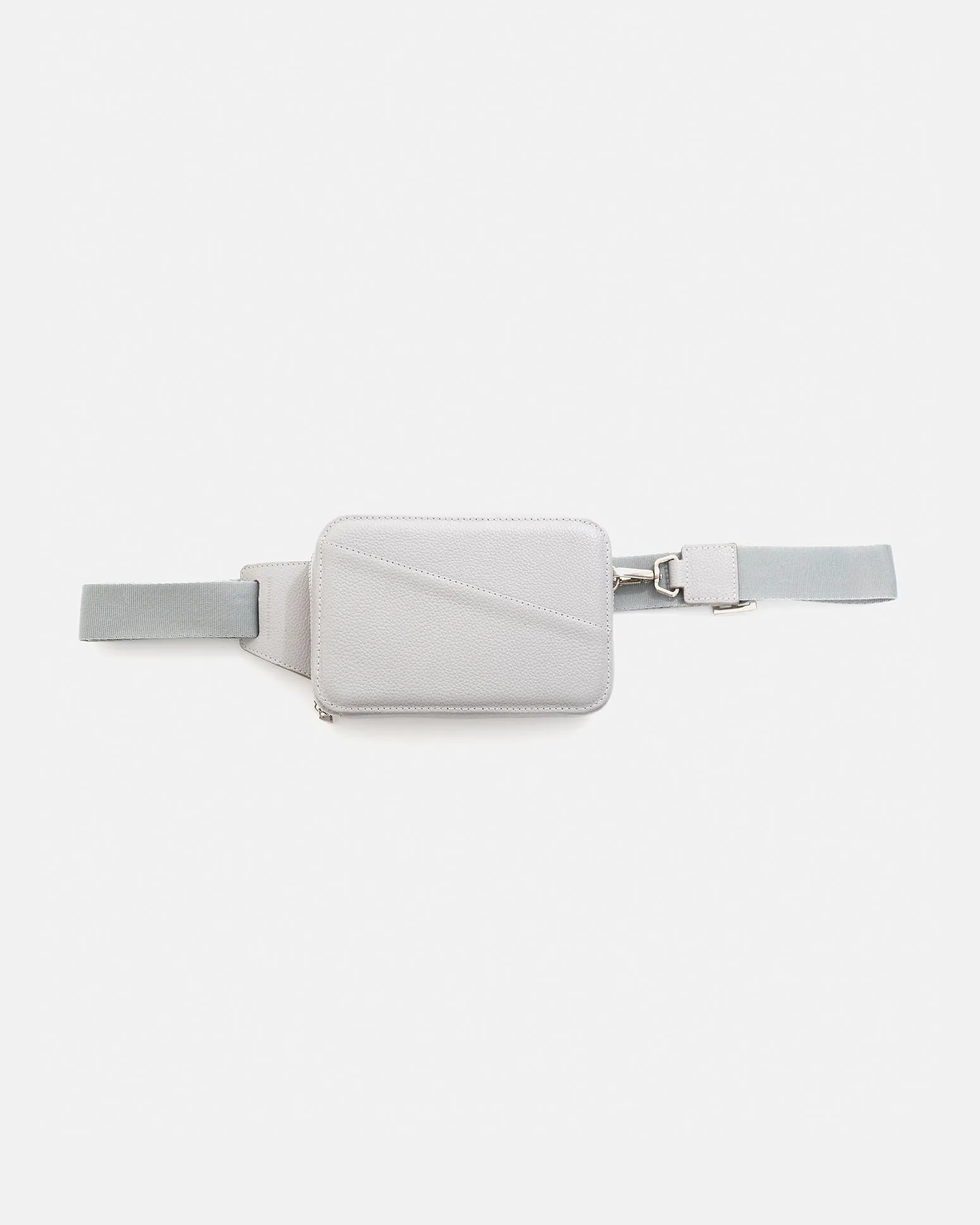 BASICS LEATHER CROSSBODY BAG GRAY