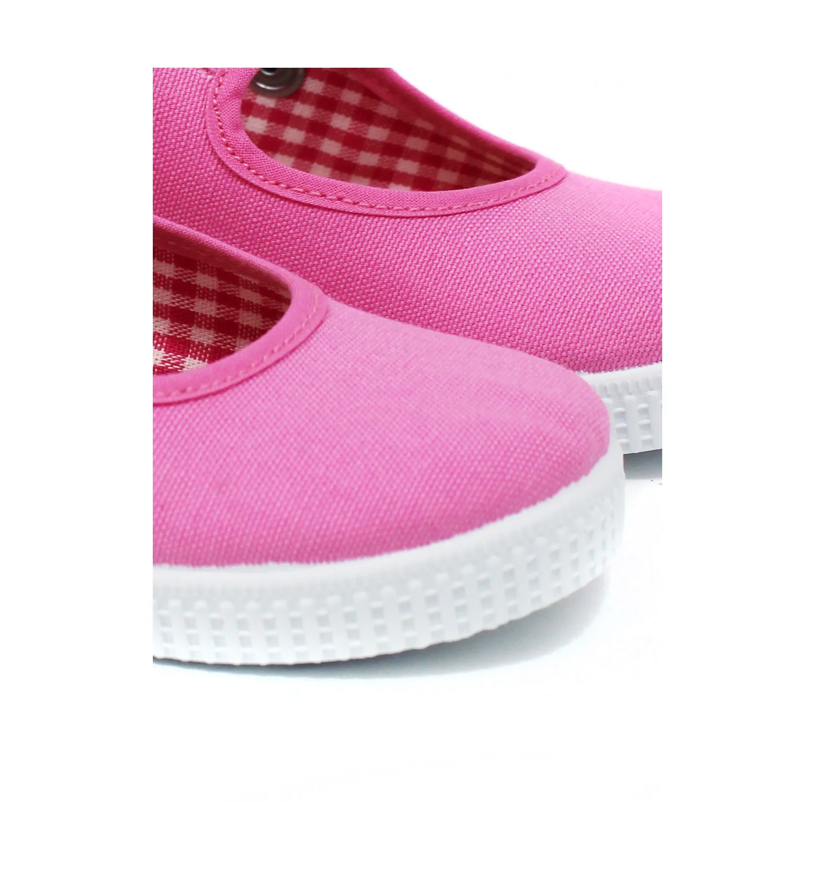 BATILAS  PEPITOS TIPO ZAPATILLA ROSA CON VELCRO NIñOS