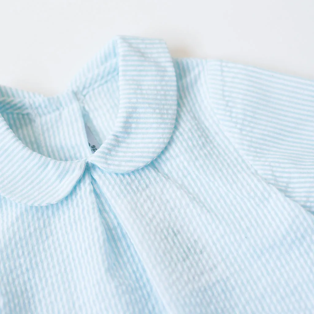 Blusa bebé rayas verde agua
