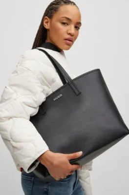 Bolso estilo shopper de piel sintética con bolsito interior desmontable