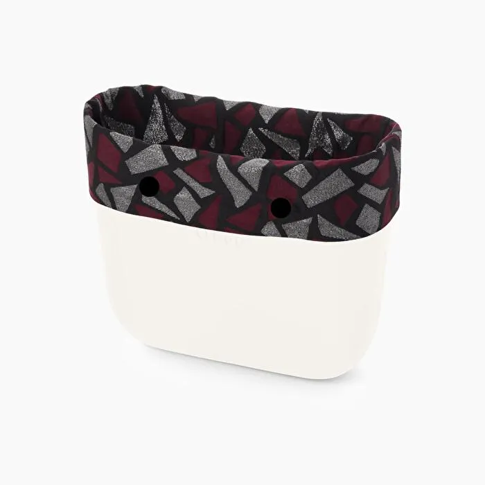 Borde tejido jacquard lurex O bag mini