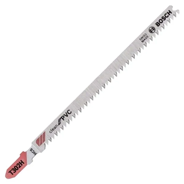 BOSCH  T 302 H  JUEGO DE HOJAS DE SIERRA PENDULAR, VARILLA CON UN UMBRAL DE SUJECIóN (T), 132 MM, PLáSTICO, CORTE RECTO Y FINO