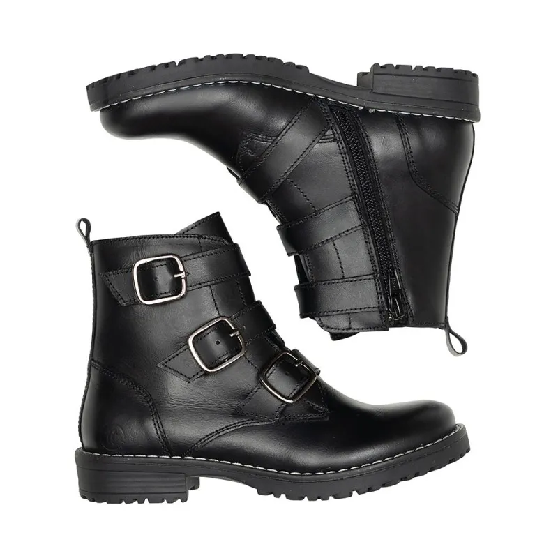BOTIN   TRES HEBILLAS  VI MODA  100% PIEL