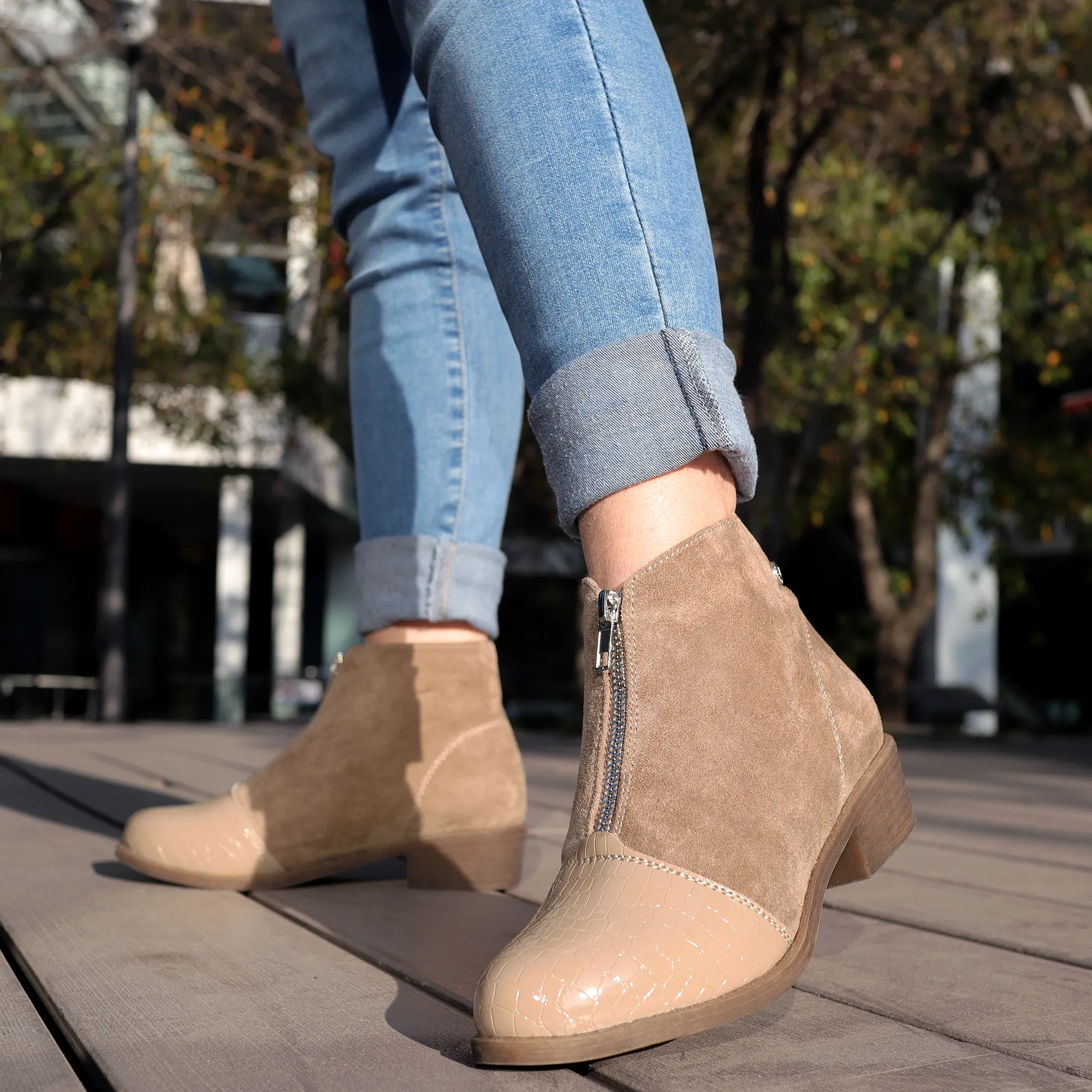 Botín Mujer Khaki Casual 090