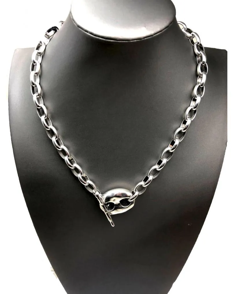 CADENAS Y COLLARES MUJER PLATA CON DETALLE DE CALABROTE