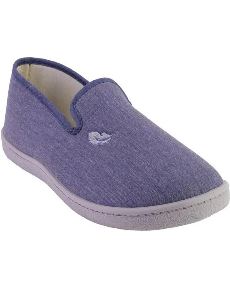 Calzado de casa PLUMAFLEX  de Hombre ROAL 12309 ZAPATILLAS DE CASA CERRADA DE HOMBRE  AZUL JEANS
