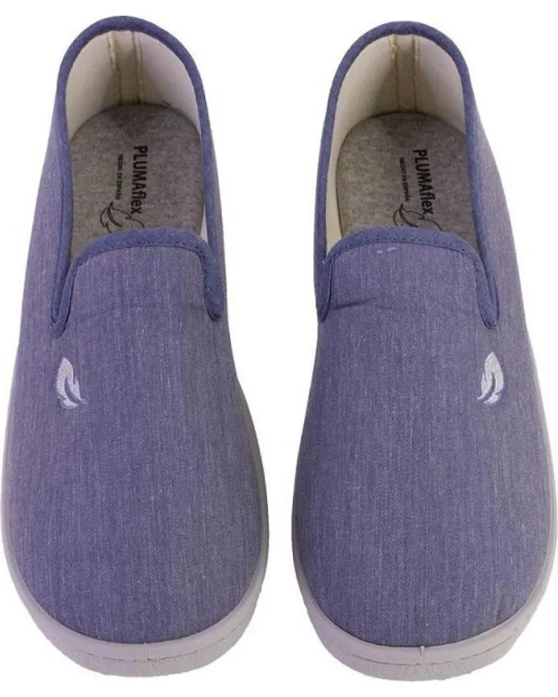 Calzado de casa PLUMAFLEX  de Hombre ROAL 12309 ZAPATILLAS DE CASA CERRADA DE HOMBRE  AZUL JEANS