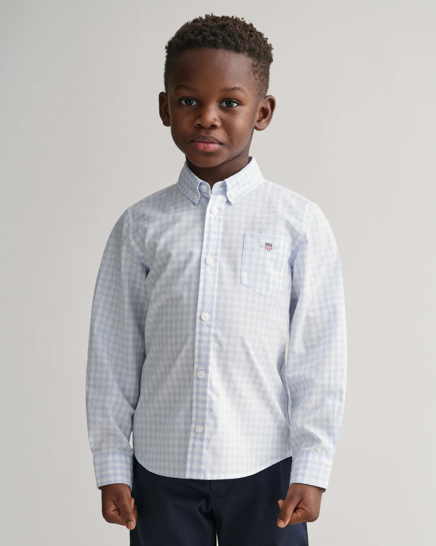 Camisa de popelina a cuadros Vichy Shield Kids