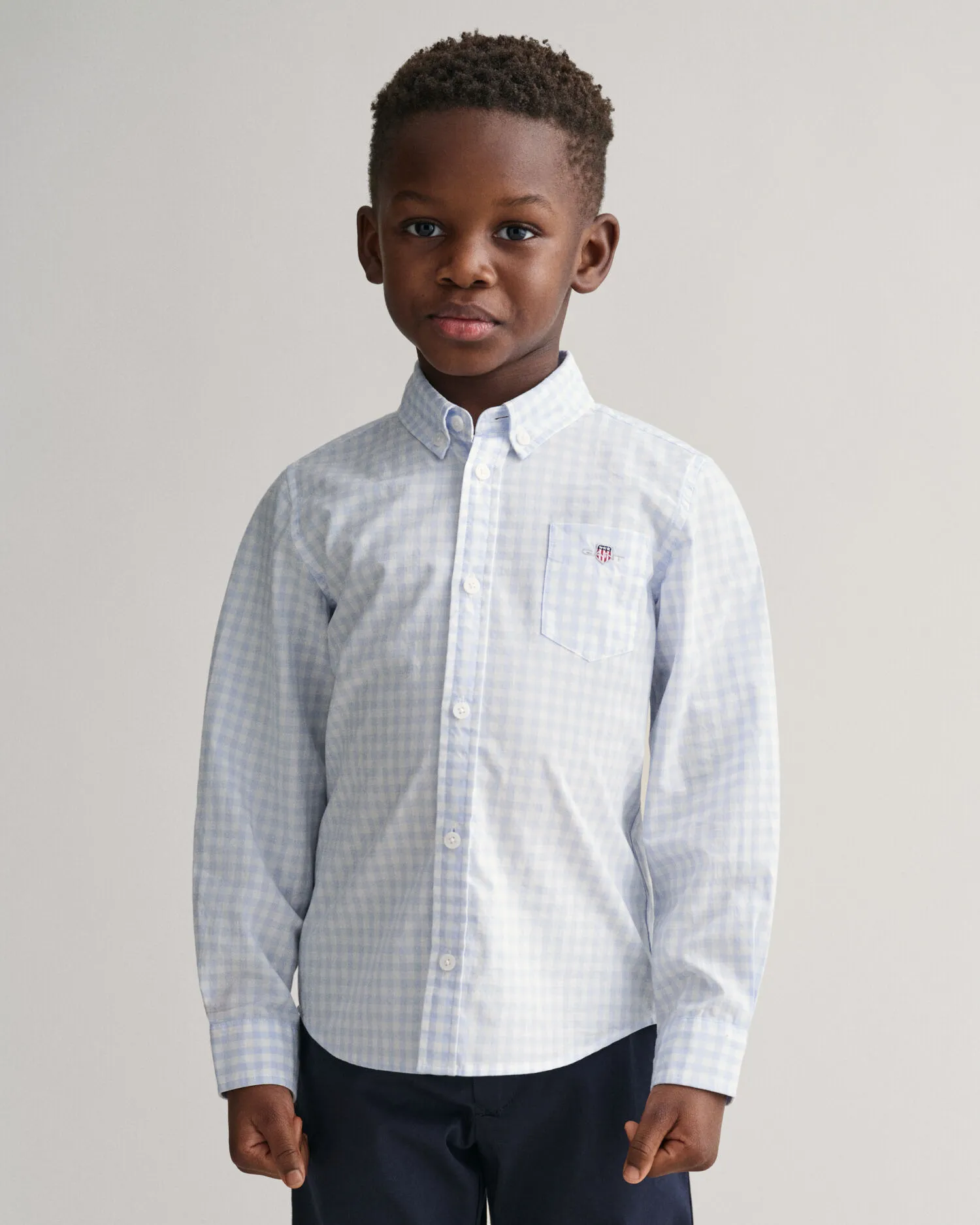Camisa de popelina a cuadros Vichy Shield Kids