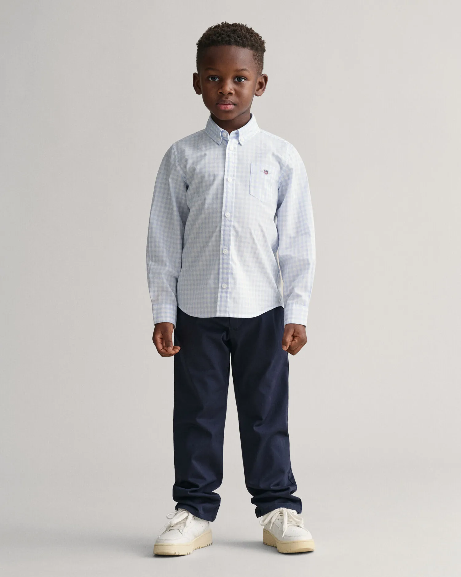 Camisa de popelina a cuadros Vichy Shield Kids