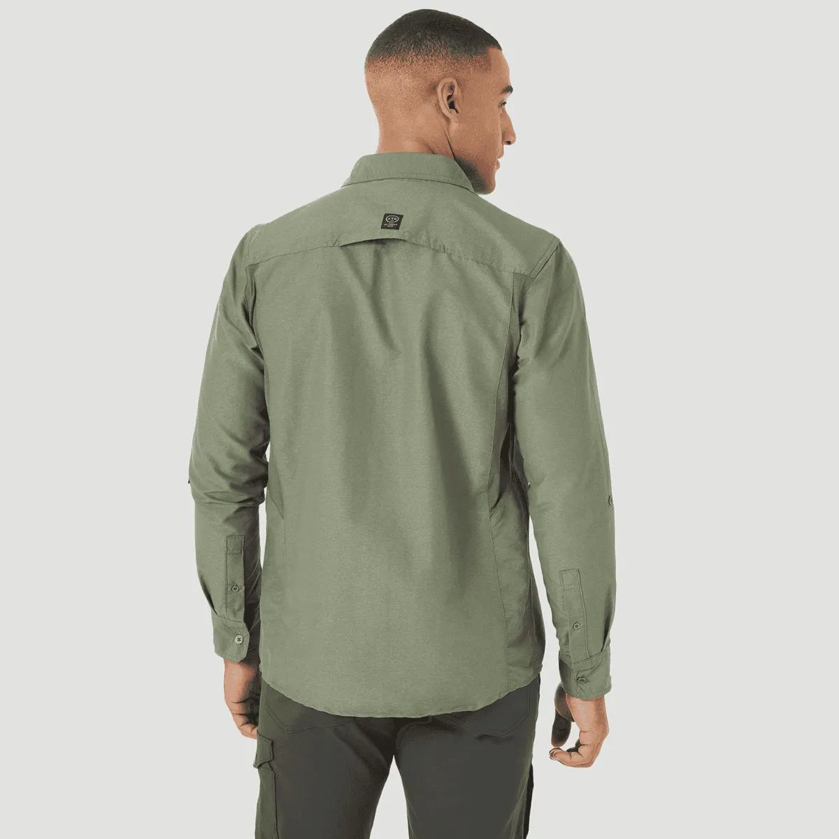 Camisa Outdoor Hombre ATG by Wrangler Mixed Materials Verde
