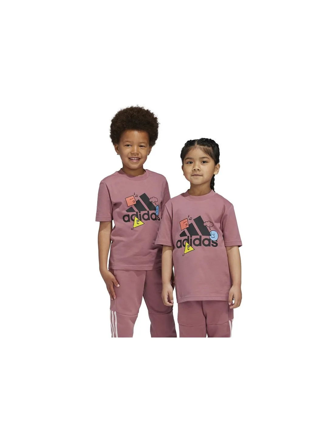Camiseta adidas Positivity Table Graphic Infantil Rosa