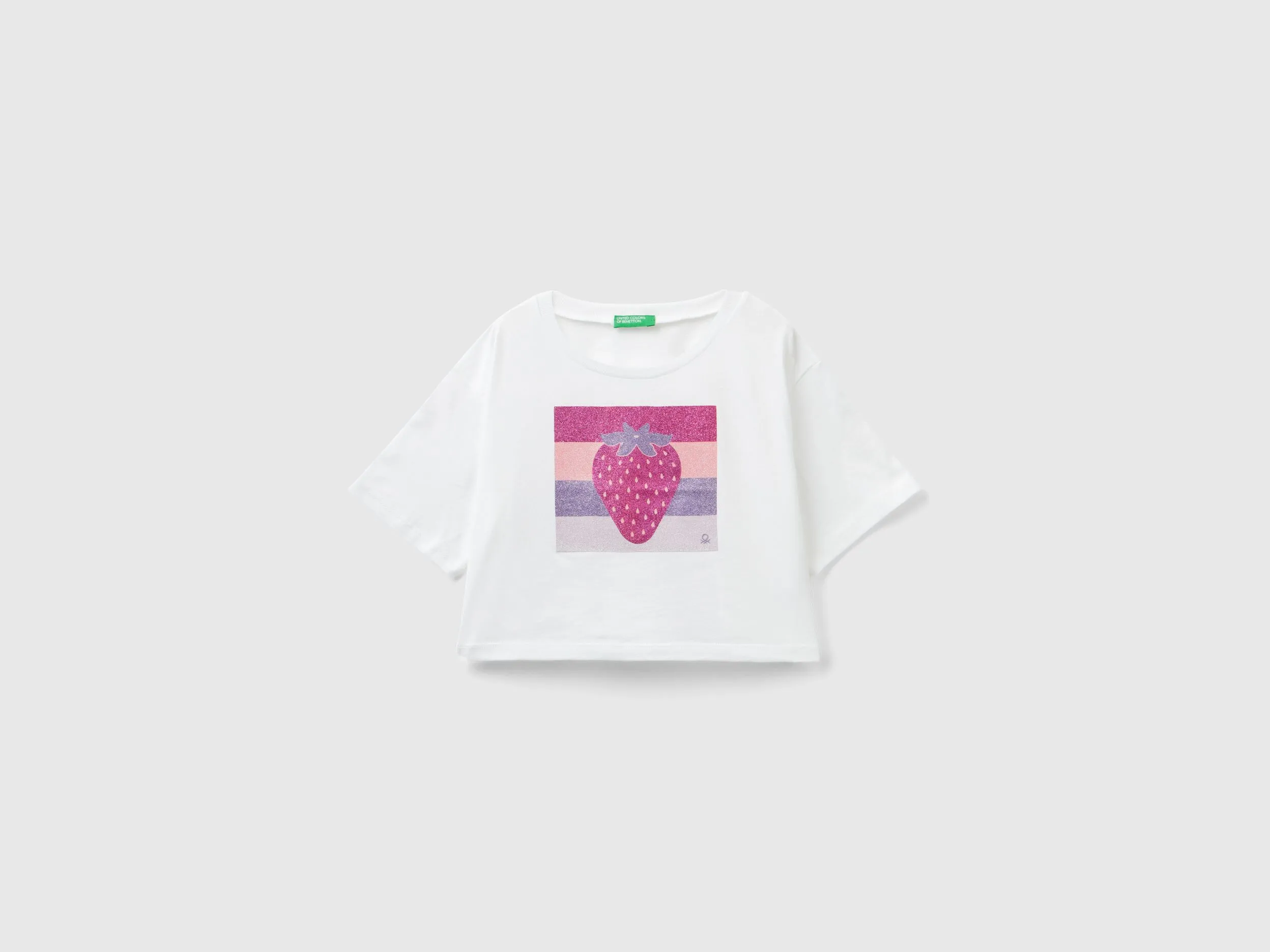 Camiseta con estampado de glitter