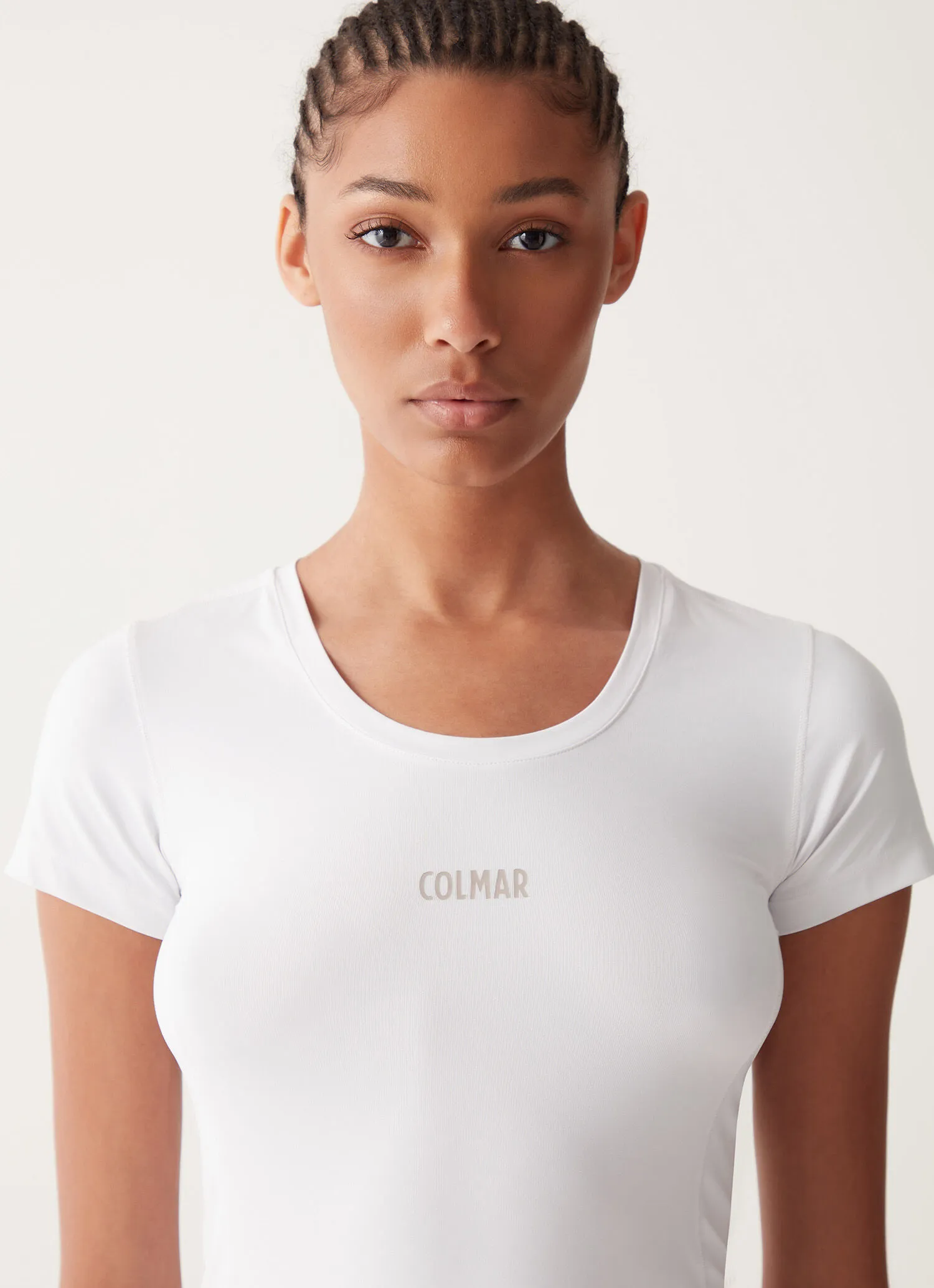Camiseta de manga corta de punto elástico