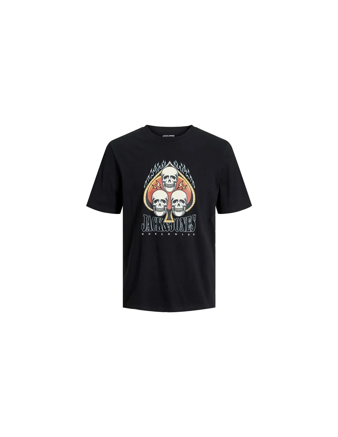 Camiseta Jack & Jones Jorheavens  Neck Infantil Negro
