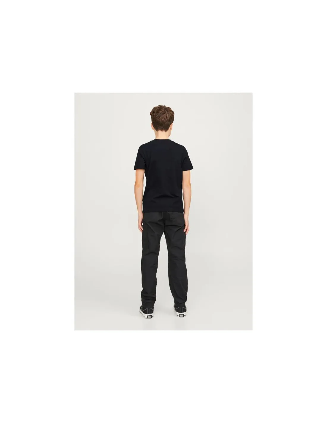 Camiseta Jack & Jones Jorheavens  Neck Infantil Negro