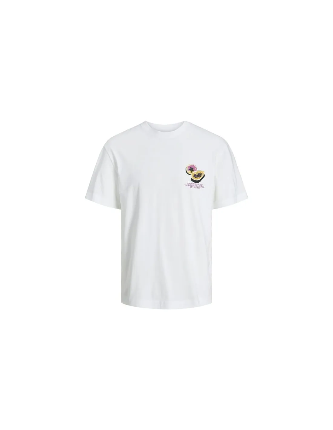 Camiseta Jack & Jones Jortampa Back Ss Crew Neck Mni Blanco