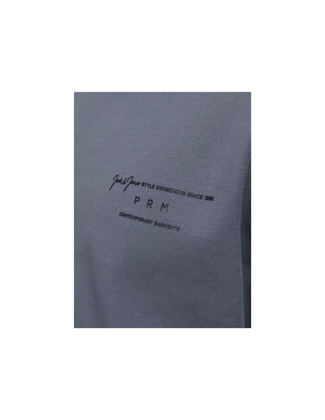 Camiseta Jack & Jones Lisa Cuello Redondo Branding Crew Neck Sn Gris