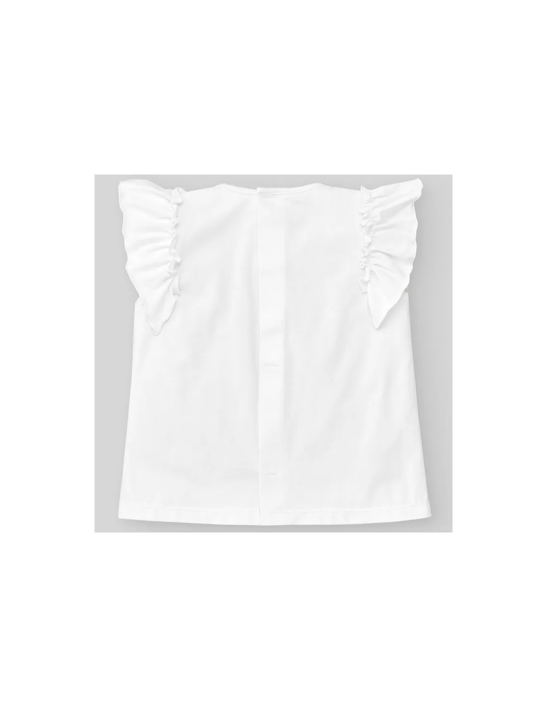 CAMISETA NIÑA CON VOLANTE EN MANGAS ALELI PAZ RODRIGUEZ