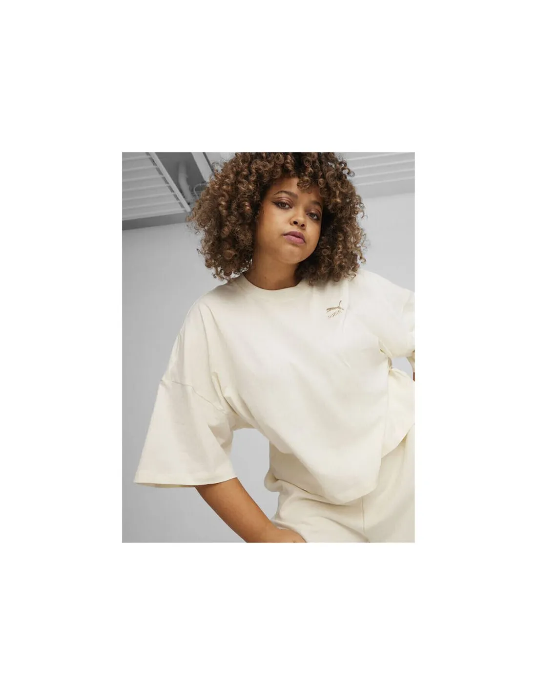 Camiseta Puma Better Classics Beige Mujer