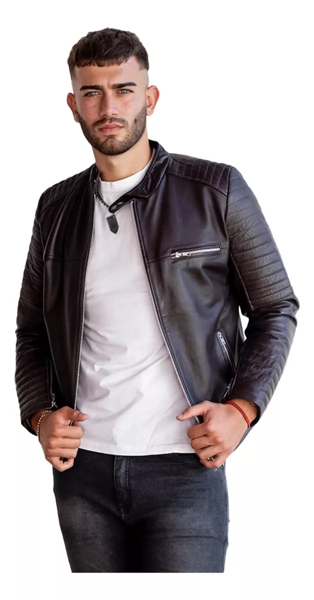 CAMPERA DE CUERO DE OVEJA 100% LEGITIMO DE HOMBRE  PAU