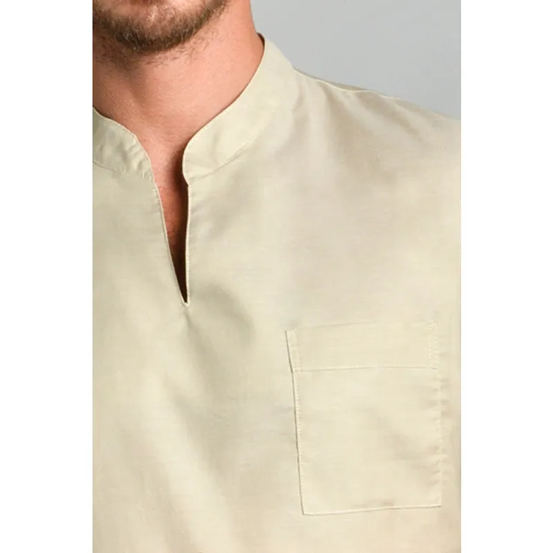 CASACA SANIDAD HOMBRE CUELLO MAO BEIGE  DYNEKE