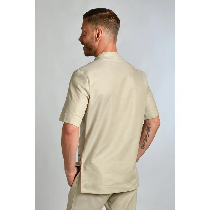 CASACA SANIDAD HOMBRE CUELLO MAO BEIGE  DYNEKE