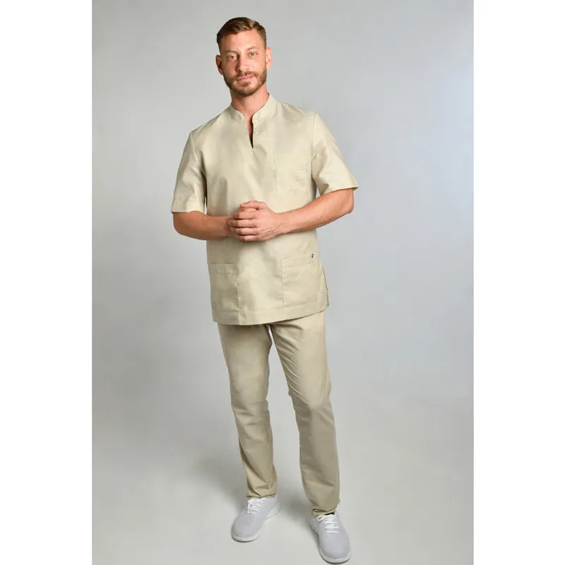 CASACA SANIDAD HOMBRE CUELLO MAO BEIGE  DYNEKE