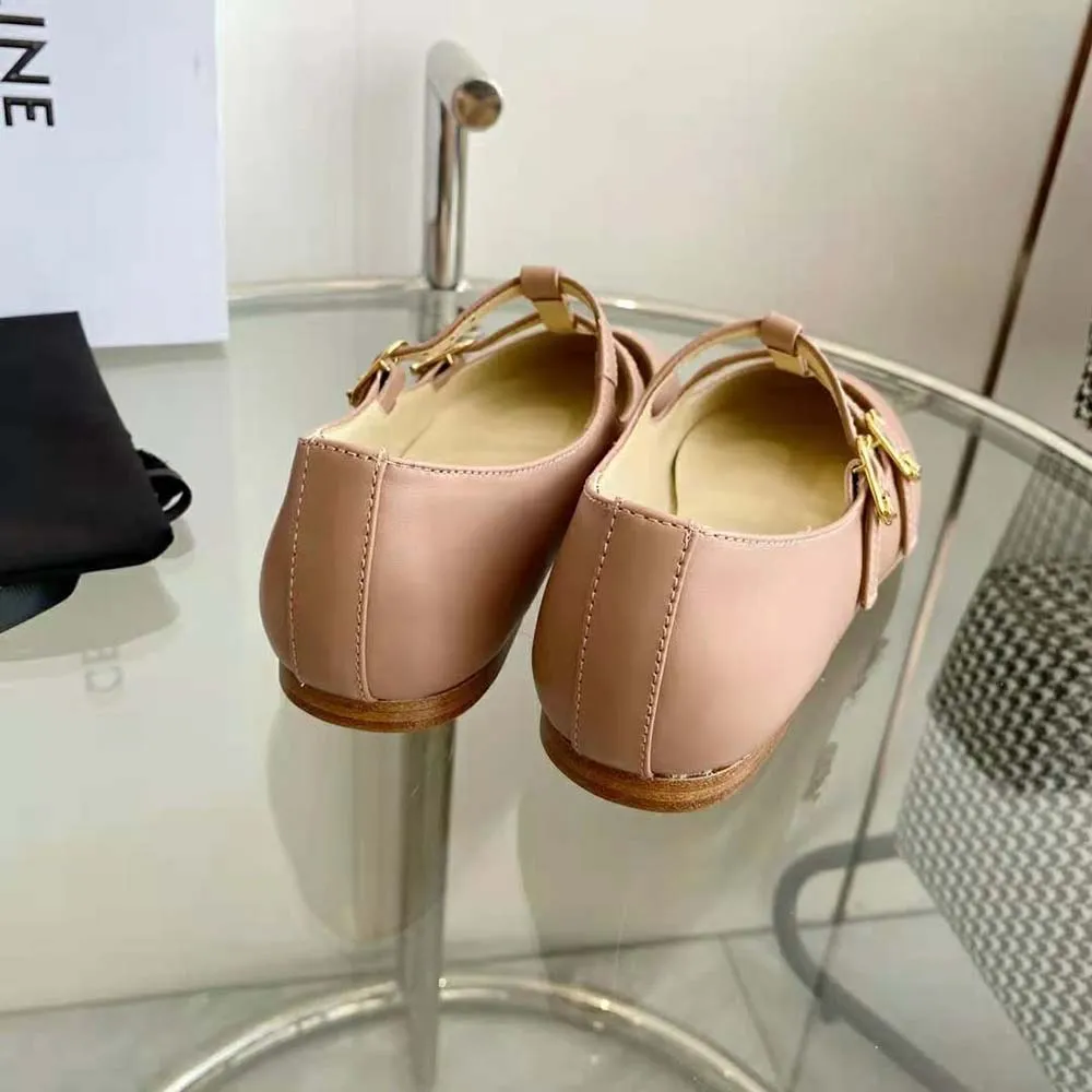 Celine Mujer Les Ballerines Mercedita Celine con doble tira en piel de cordero