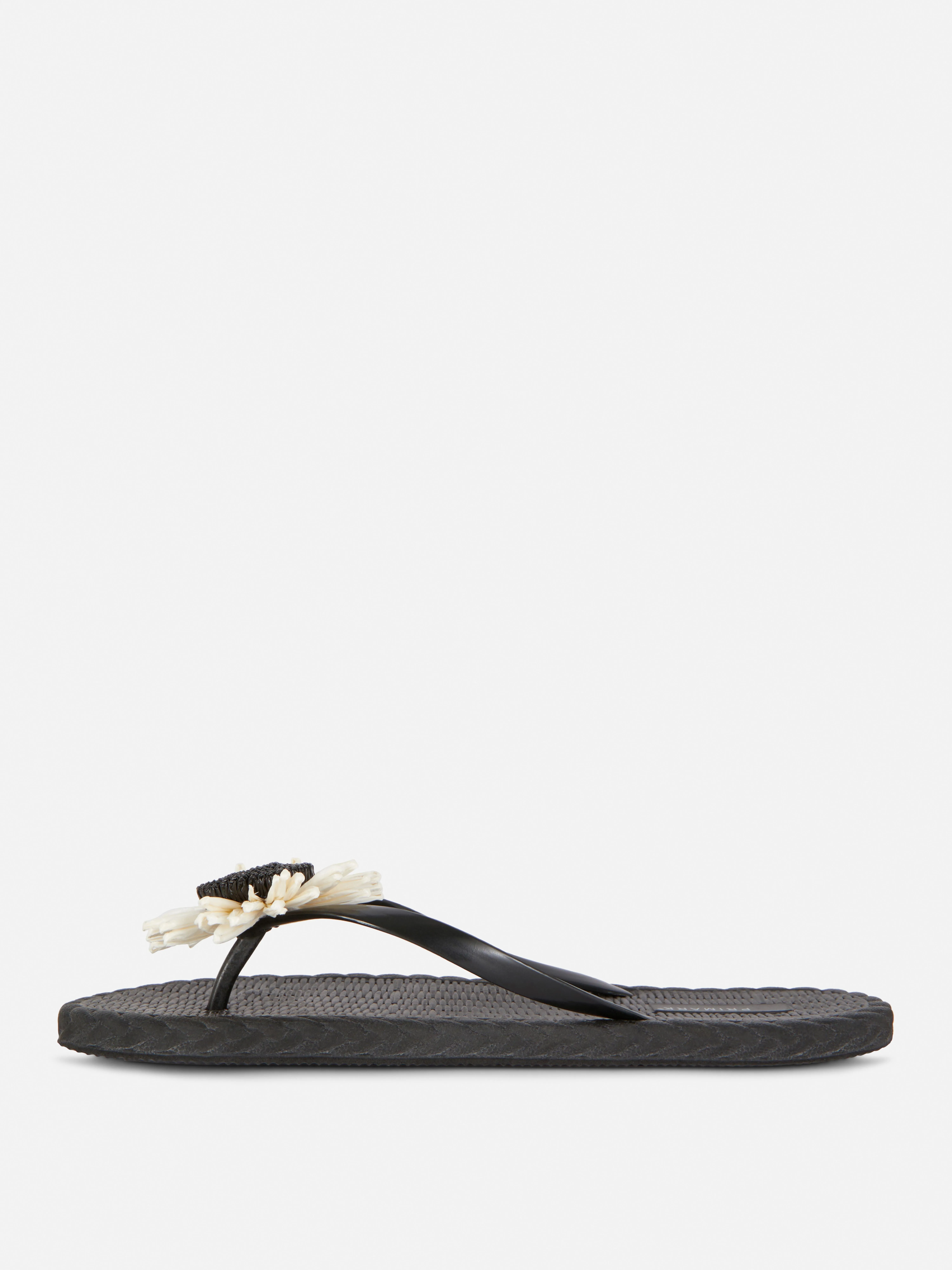Chanclas con girasol tejido