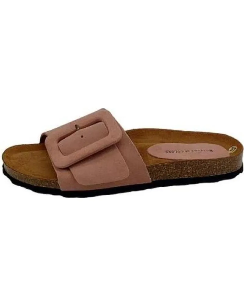 Chanclas de Mujer BUITTOS OF COLORS SANDALIA PIEL BIO BT520027 ROSA