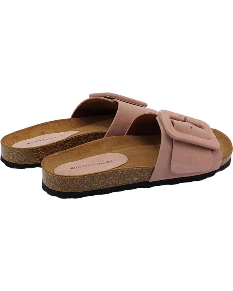 Chanclas de Mujer BUITTOS OF COLORS SANDALIA PIEL BIO BT520027 ROSA