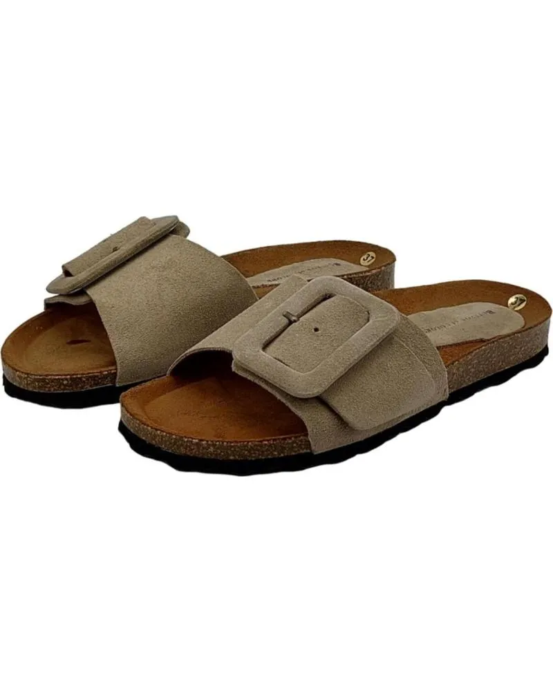Chanclas de Mujer BUITTOS OF COLORS SANDALIA PIEL BIO BT520027 TAUPE