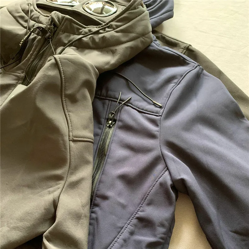 Chaqueta con capucha para senderismo de alta calidad, chaquetas cortavientos cálidas de talla grande para hombre