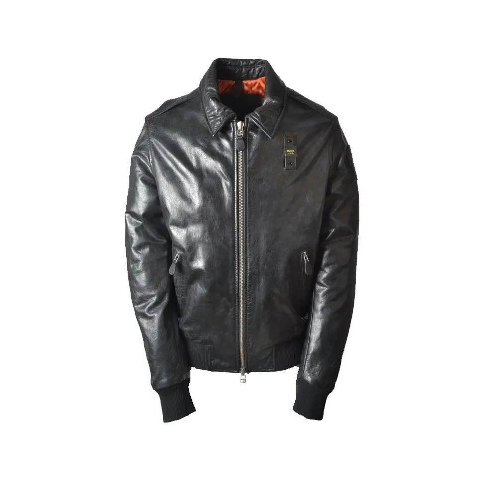 Chaqueta de Piel Blauer WBLUL01094 Color Negro