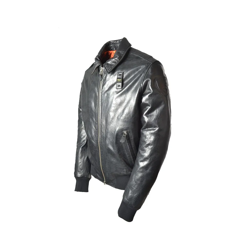 Chaqueta de Piel Blauer WBLUL01094 Color Negro