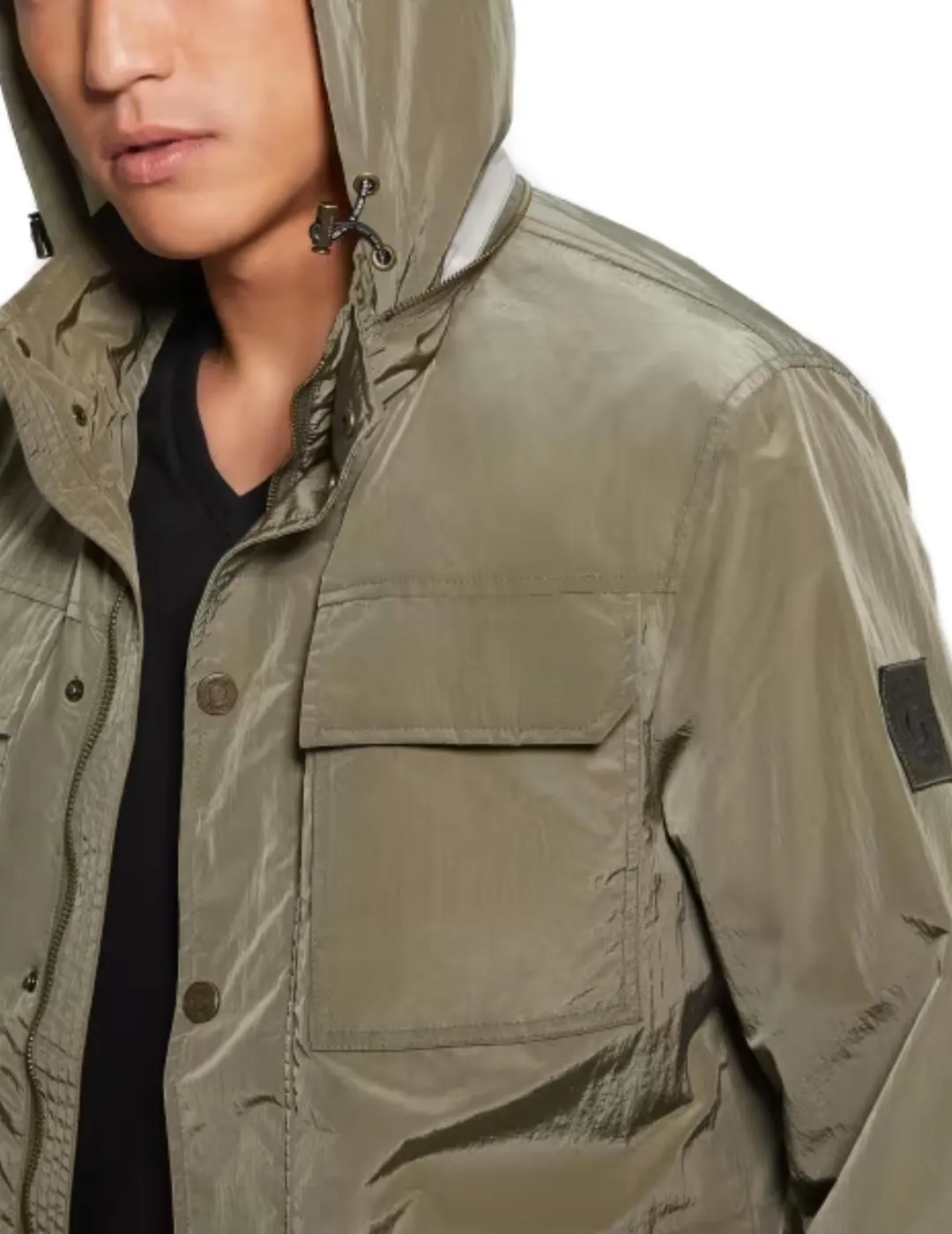 Chaqueta Guess Utility verde brillante para hombre