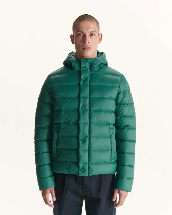 Chaqueta Jott JORGE de plumas pato Hombre con capucha SS23MDOW10 – 249 DARK GREEN Justoverthetop VERDE