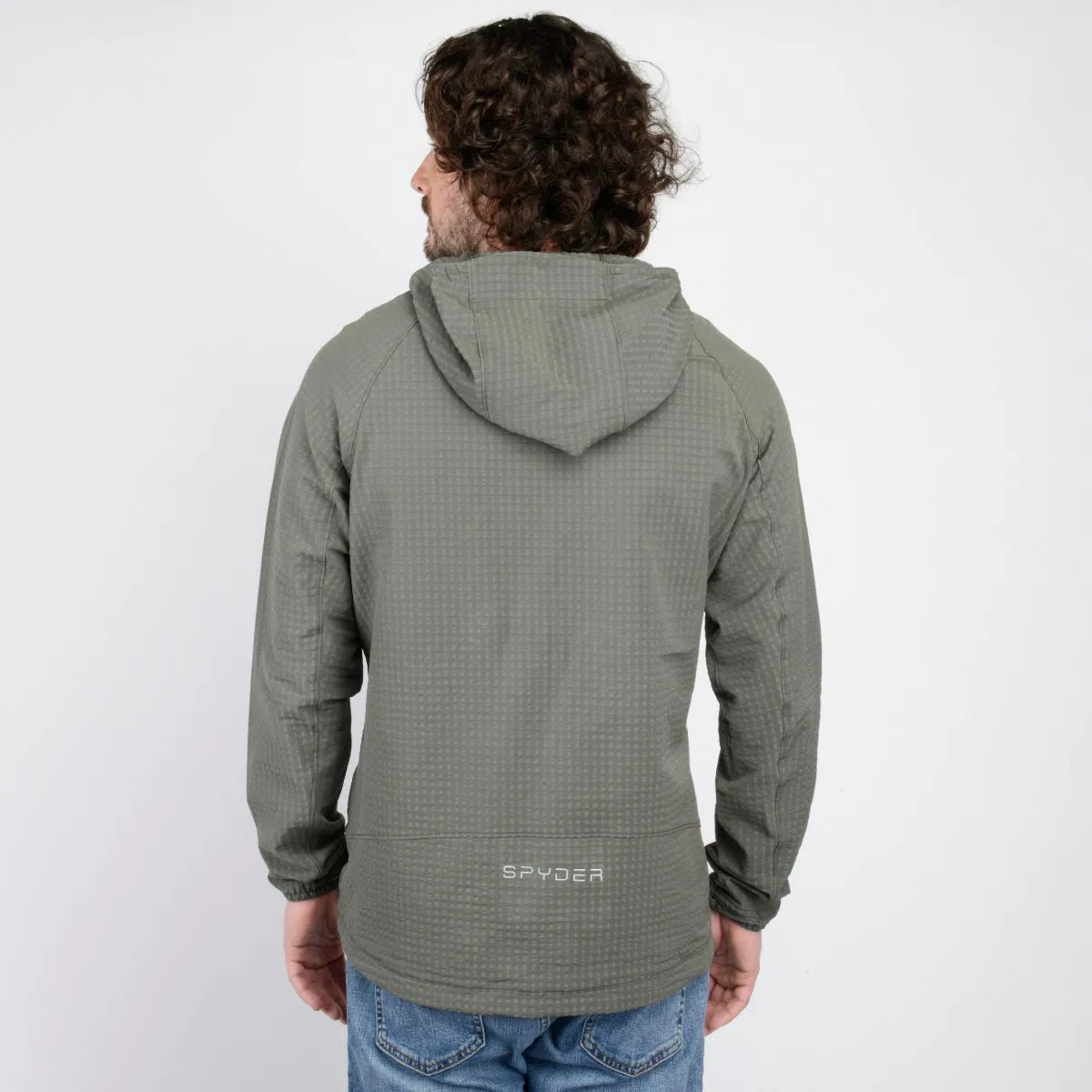 Chaqueta Outdoor Hombre Spyder Liviana Hoodie Gris