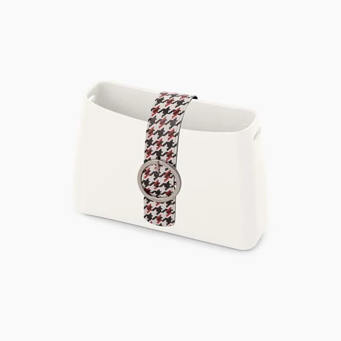 Cierre banda con hebilla pied de poule O bag glam