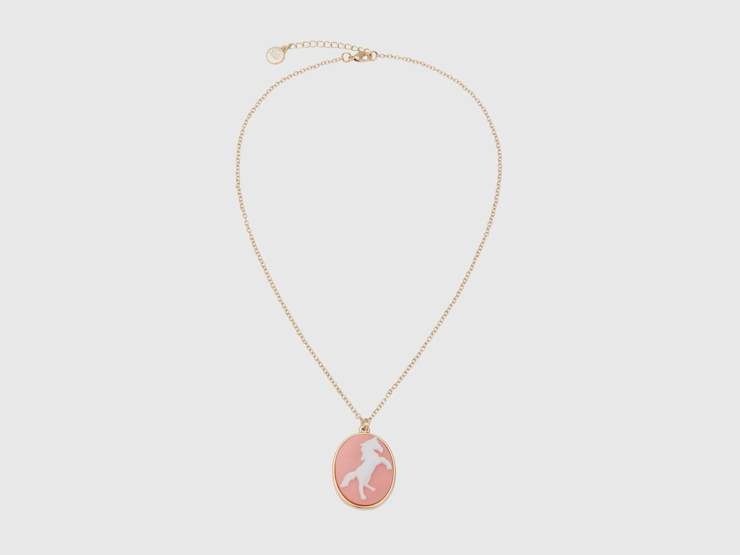 Collar con camafeo rosa de caballo
