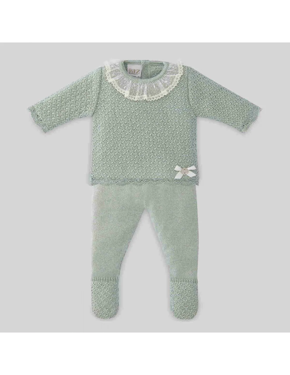 Conjunto jubon y polaina para bebé Eira de Paz Rodríguez